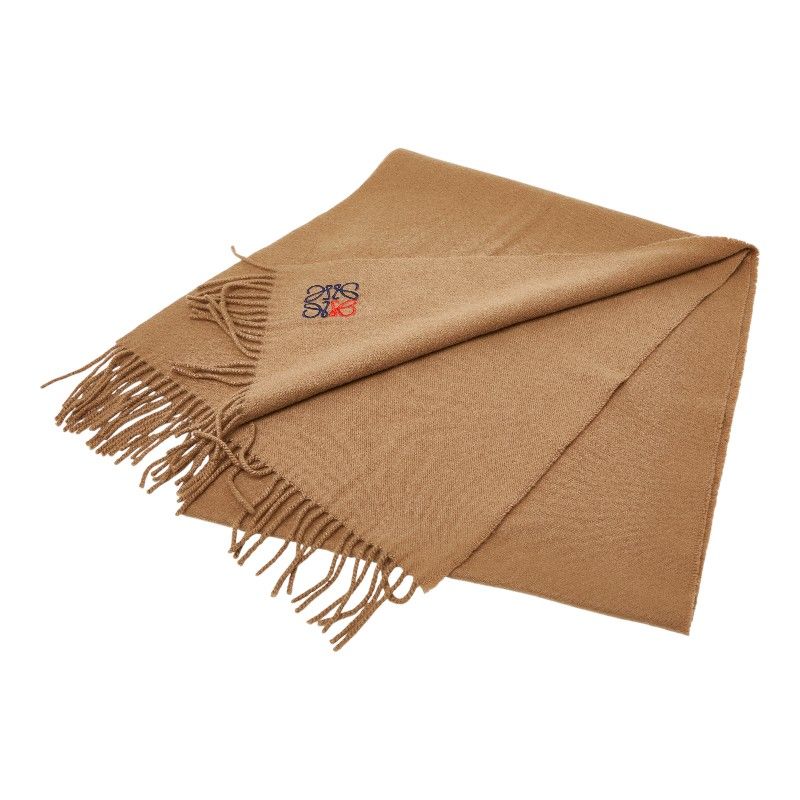 Loewe Anagram Scarf Brown Cashmere — view 2