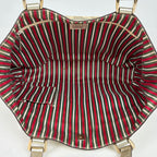 Gucci GG Pattern Tote Shoulder Bag Canvas Beige Gold — view 9