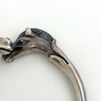 Hermes Chevalhos Bangle Horse Motif Bracelet Metal Silver — view 6