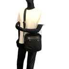 Prada Tessuto Black Nylon Leather Shoulder Bag — view 7