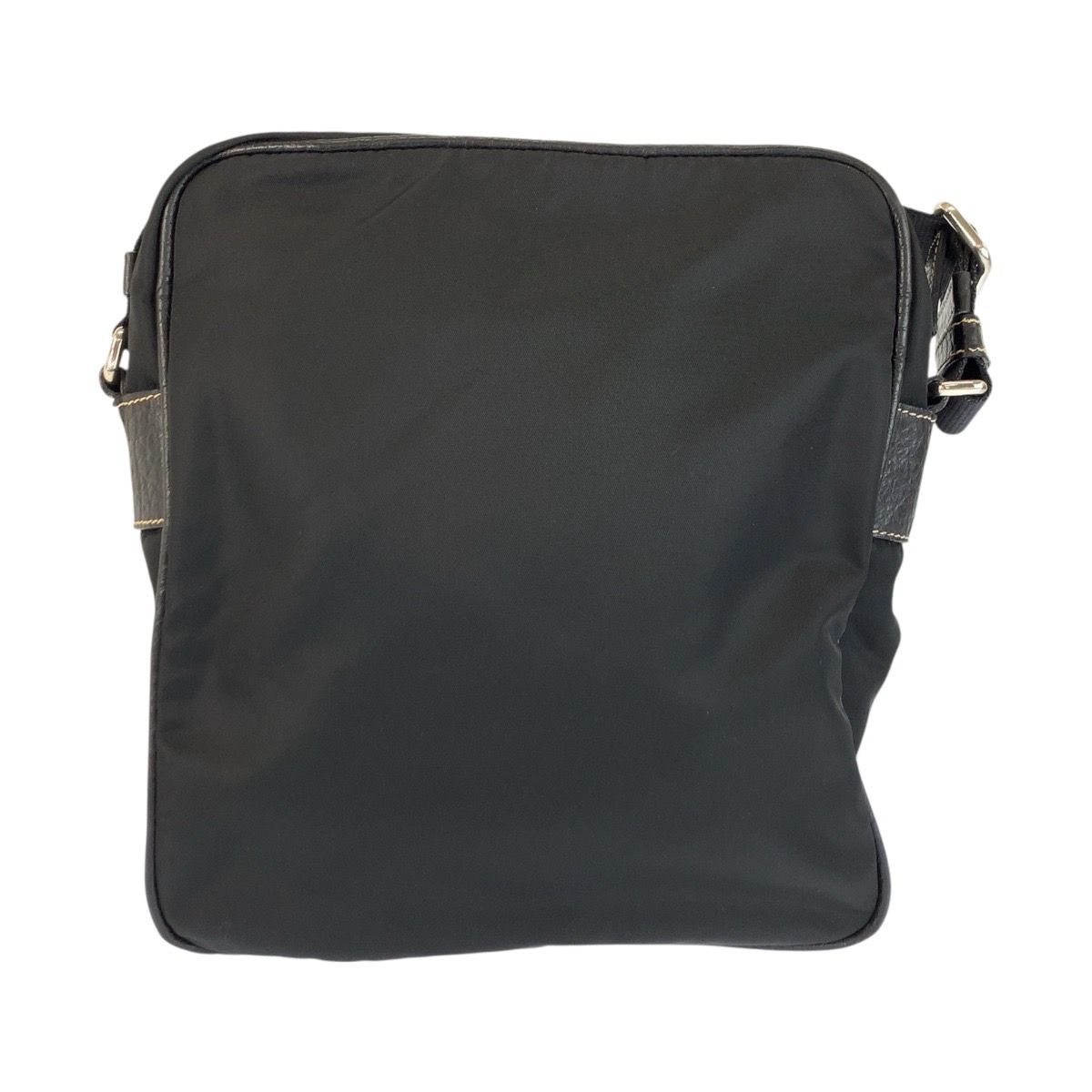 Prada Tessuto Black Nylon Leather Shoulder Bag — view 2