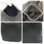 Prada Tessuto Black Nylon Leather Shoulder Bag — view 6