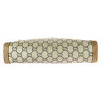 Gucci Vintage Plus Beige Brown Gold GG Supreme Canvas Clutch — view 9