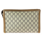 Gucci Vintage Plus Beige Brown Gold GG Supreme Canvas Clutch — view 2