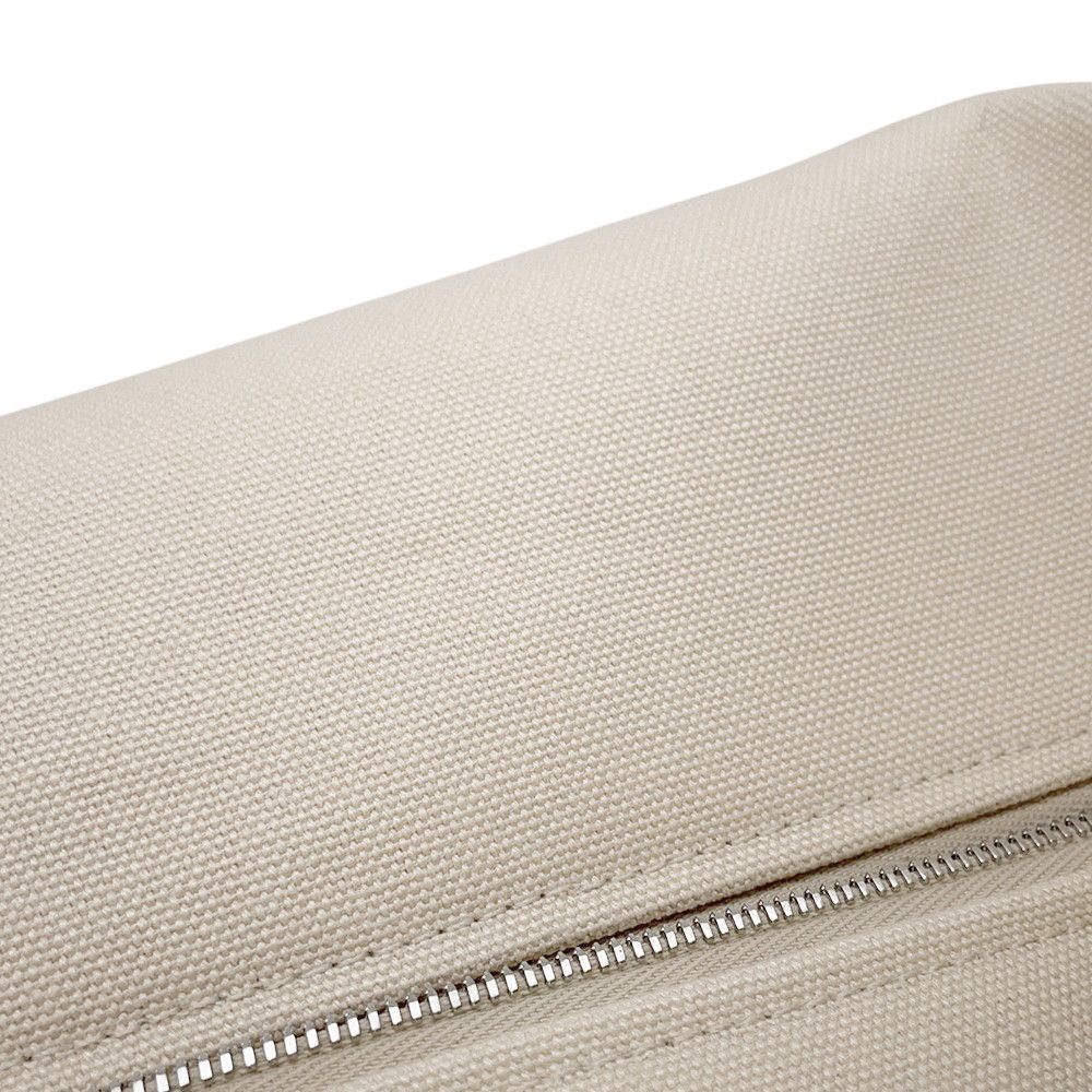Hermes Pouch Bric-a-Brac GM Beige Silver Canvas — view 6