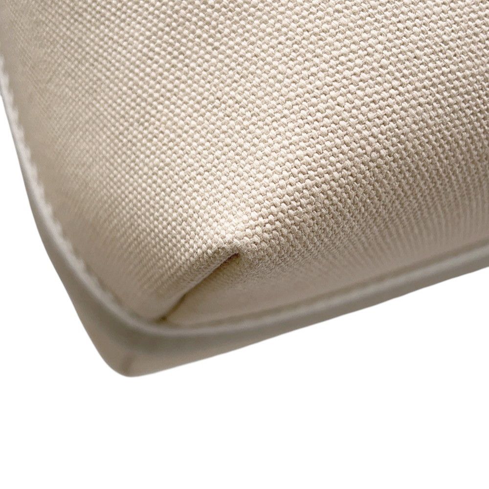 Hermes Pouch Bric-a-Brac GM Beige Silver Canvas — view 7