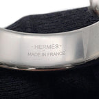 Hermes Earrings Olympe Etoupe Silver Epsom — view 7