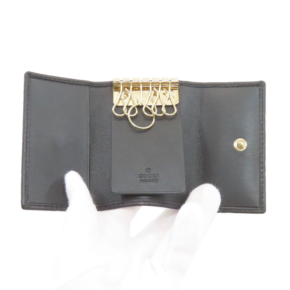 Gucci GG Signature Guccissima Key Case Leather Holder — view 4
