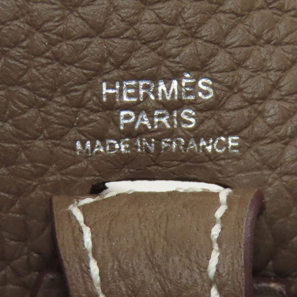 Hermes Evelyne TPM Etoupe Silver Shoulder Bag Brown — view 6