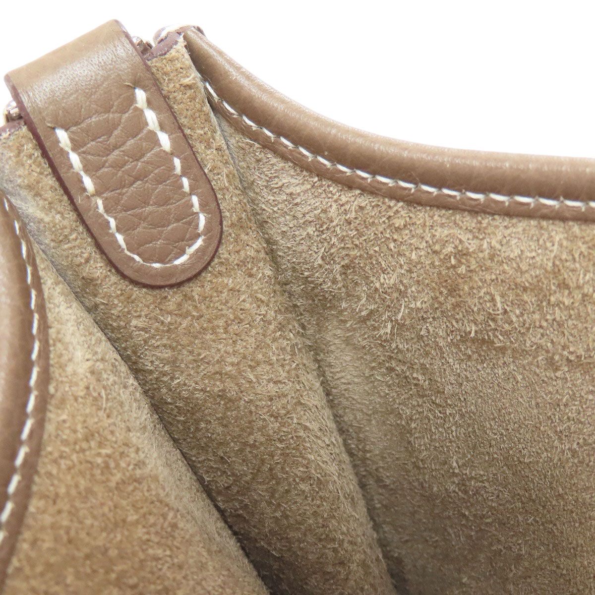 Hermes Evelyne TPM Etoupe Silver Shoulder Bag Brown — view 9