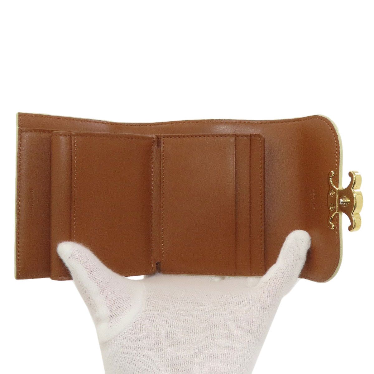 Celine Macadam Pattern Trifold Wallet Bifold Leather — view 5