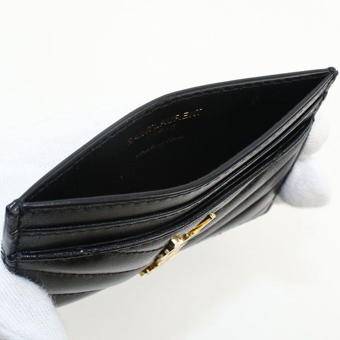 Saint Laurent Cassandra Card Case Lambskin — view 3