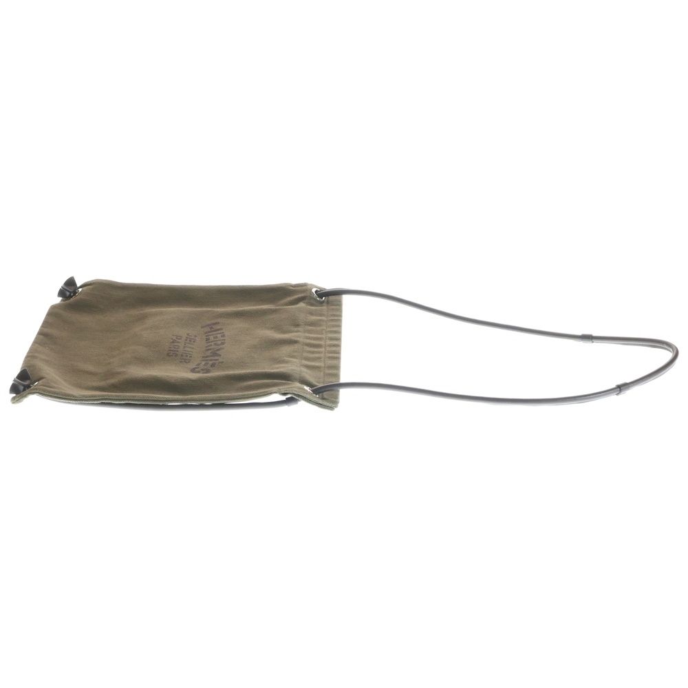 Hermes Aline PM Logo Print Canvas 2-Way Shoulder Bag Khaki — view 3
