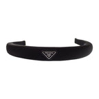 Prada Headband Hair Nylon Black Silver
