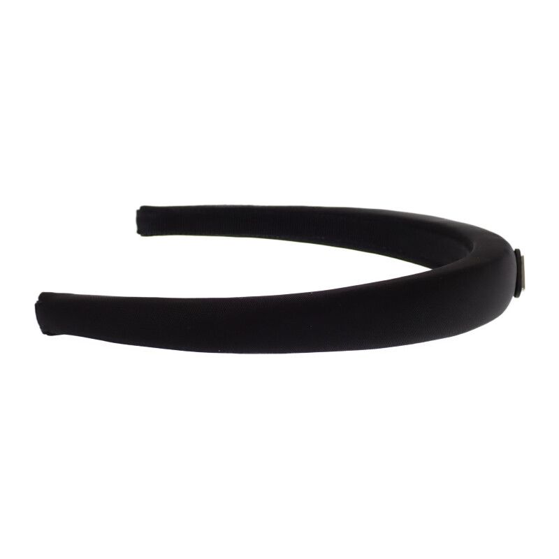 Prada Headband Hair Nylon Black Silver