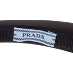 Prada Headband Hair Nylon Black Silver