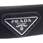 Prada Headband Hair Nylon Black Silver