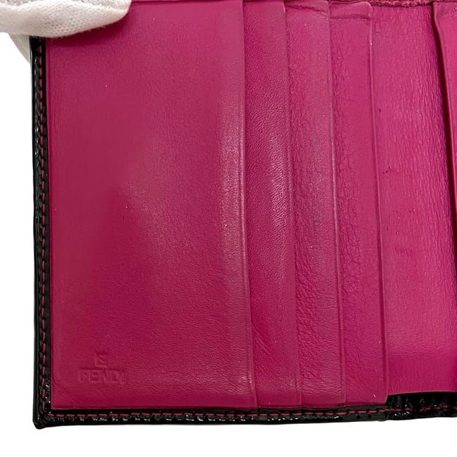 Fendi Bifold Wallet Black Pink Zucchino — view 6