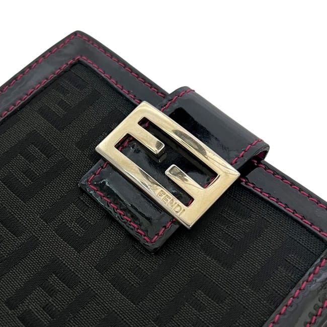 Fendi Bifold Wallet Black Pink Zucchino — view 8