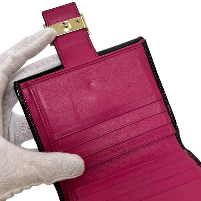 Fendi Bifold Wallet Black Pink Zucchino — view 4