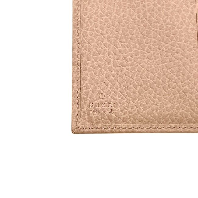 Gucci Trifold Wallet Pink Beige GG Marmont — view 6