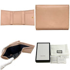 Gucci Trifold Wallet Pink Beige GG Marmont — view 2