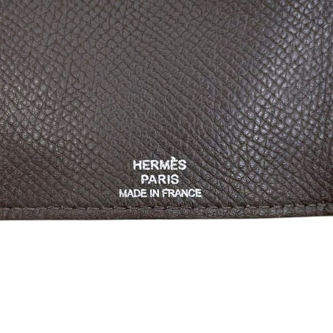 Hermes 4 Row Key Case Brown Dark Bearn Leather Holder — view 5
