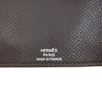 Hermes 4 Row Key Case Brown Dark Bearn Leather Holder — view 5