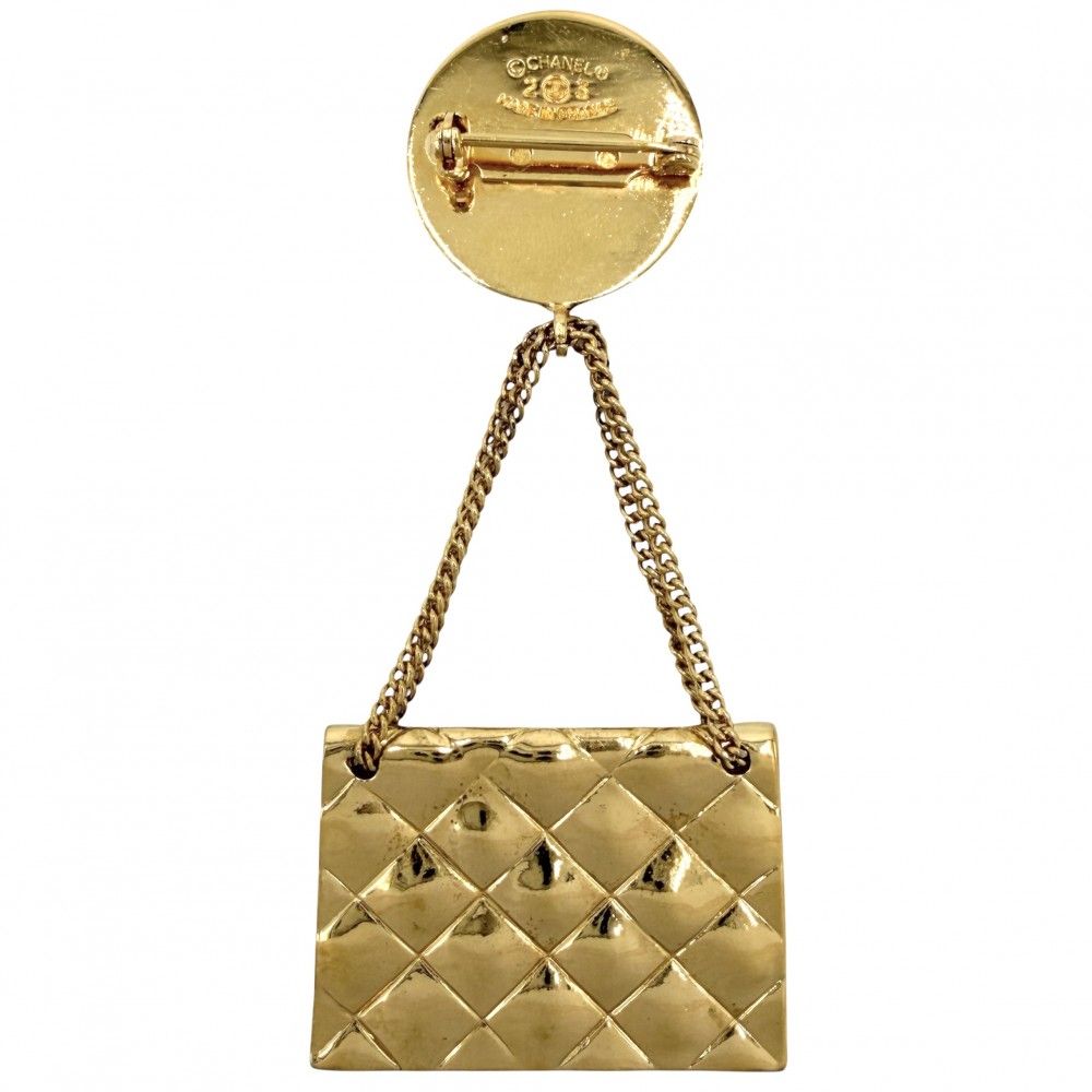 Chanel Brooch Quilted Bag Motif CC Logo Swing Coco — view 2