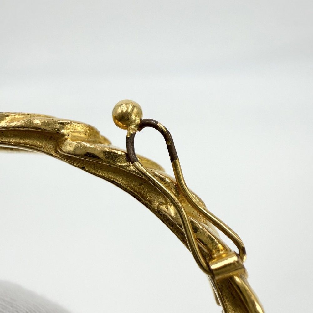 Chanel Bangle Bracelet CC Logo Coco Vintage Gold — view 8