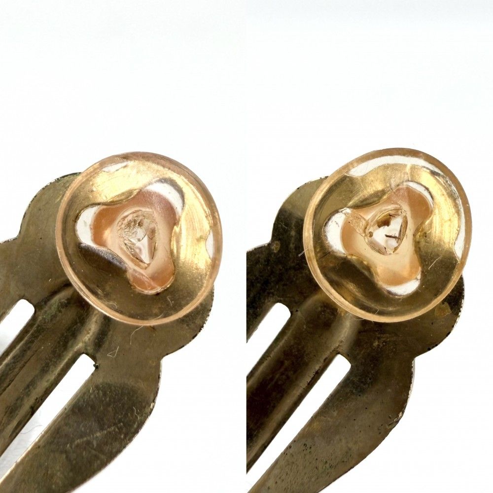 Chanel Earrings Gripoix CC Logo Vintage Coco Stone — view 3