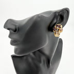 Chanel Earrings Gripoix CC Logo Vintage Coco Stone — view 2