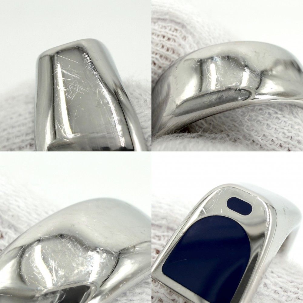 Hermes Ring Etrier Small Items 58 Silver X Navy — view 6