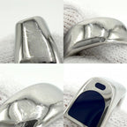 Hermes Ring Etrier Small Items 58 Silver X Navy