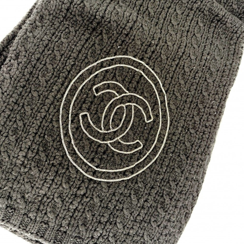 Chanel Scarf Knit CC Logo Coco Chain Cashmere — view 7