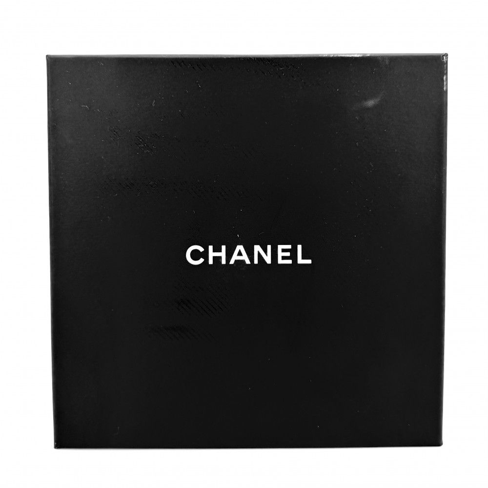 Chanel Choker CC Logo Chain Necklace with Adjuster Star Gold X Black — view 8