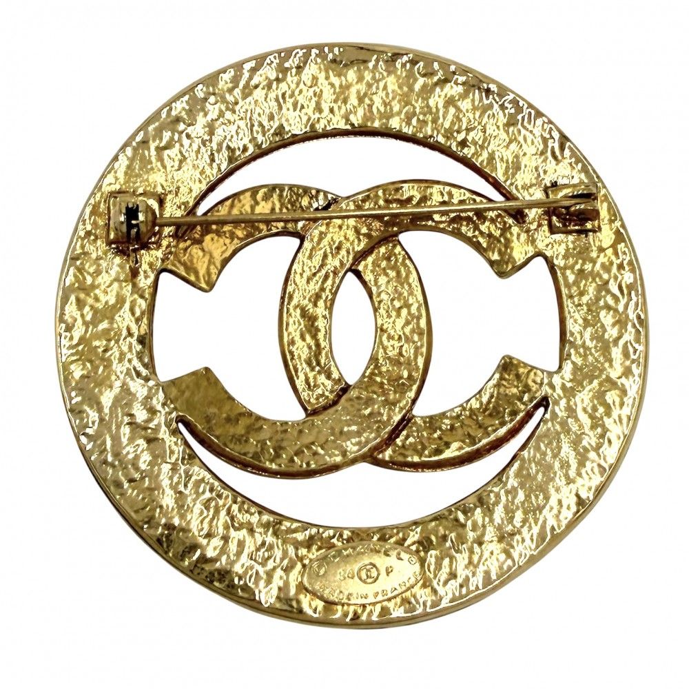 Chanel Brooch CC Logo Round Circle Vintage — view 2
