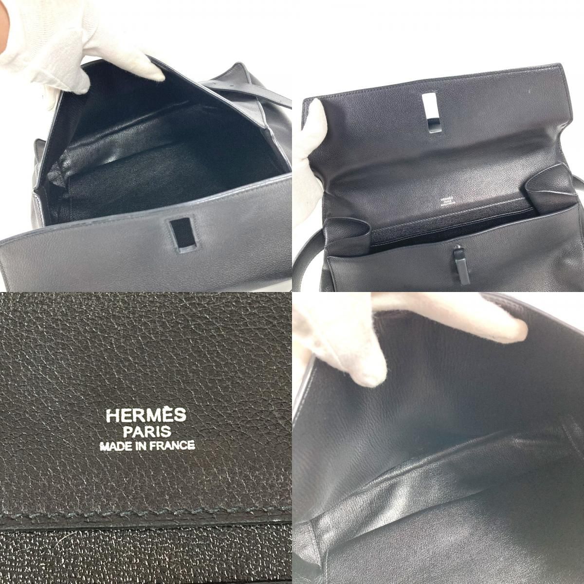 Hermes Handbag Etri Belt Leather Black X — view 9