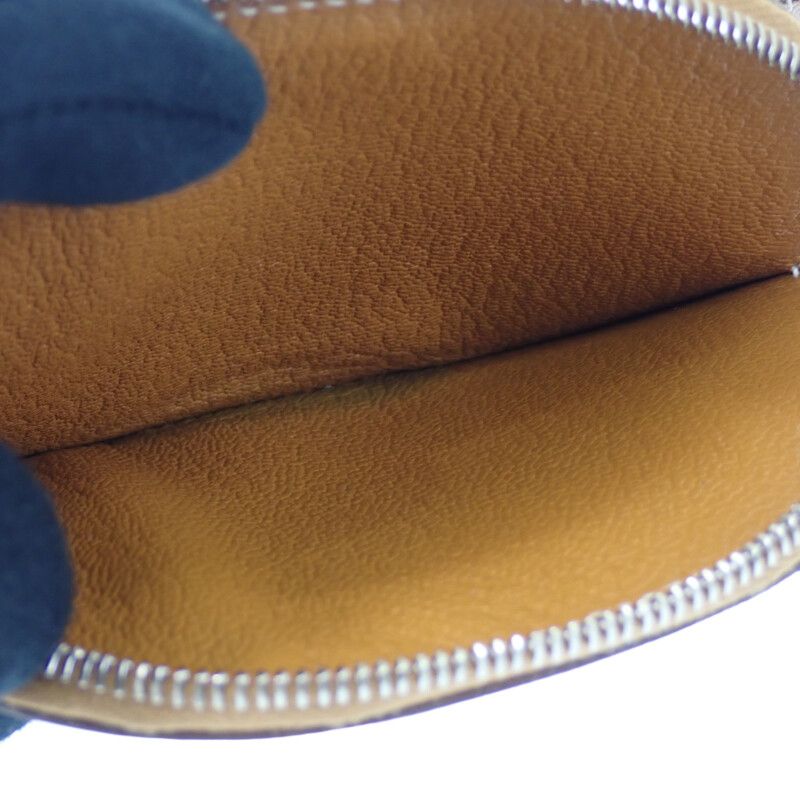 Hermes in the Loop Wink Coin Case Leather Caramel Mauve Brown — view 6