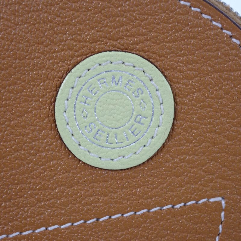 Hermes in the Loop Wink Coin Case Leather Caramel Mauve Brown — view 4