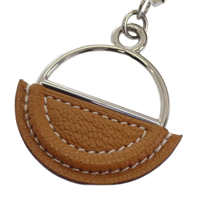 Hermes in the Loop Wink Coin Case Leather Caramel Mauve Brown — view 5