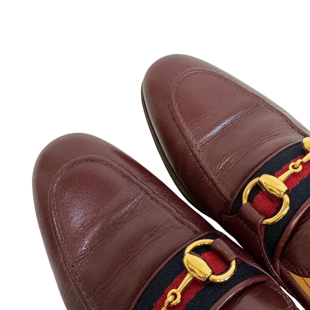 Gucci Horsebit Loafers Leather Red Wine — view 7