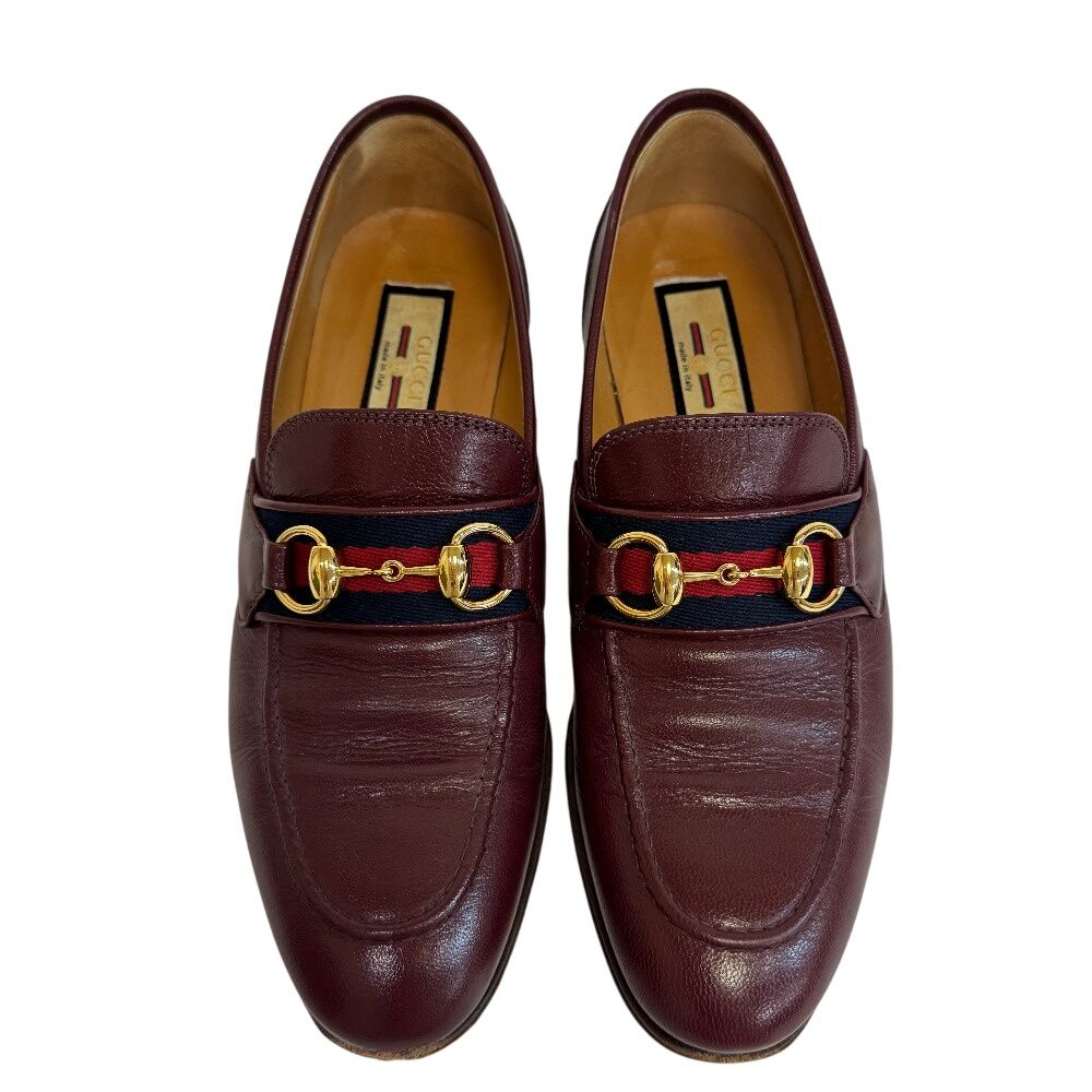 Gucci Horsebit Loafers Leather Red Wine — view 3