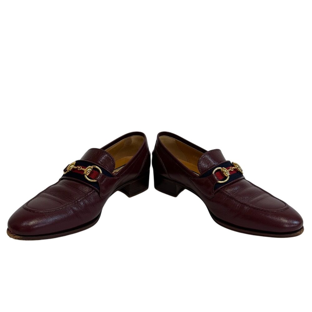 Gucci Horsebit Loafers Leather Red Wine — view 4