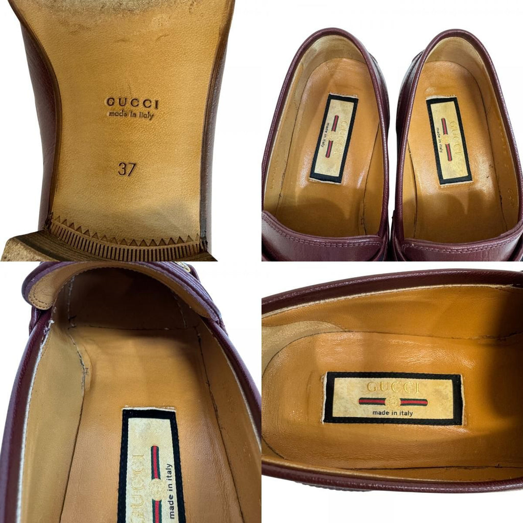 Gucci Horsebit Loafers Leather Red Wine — view 8