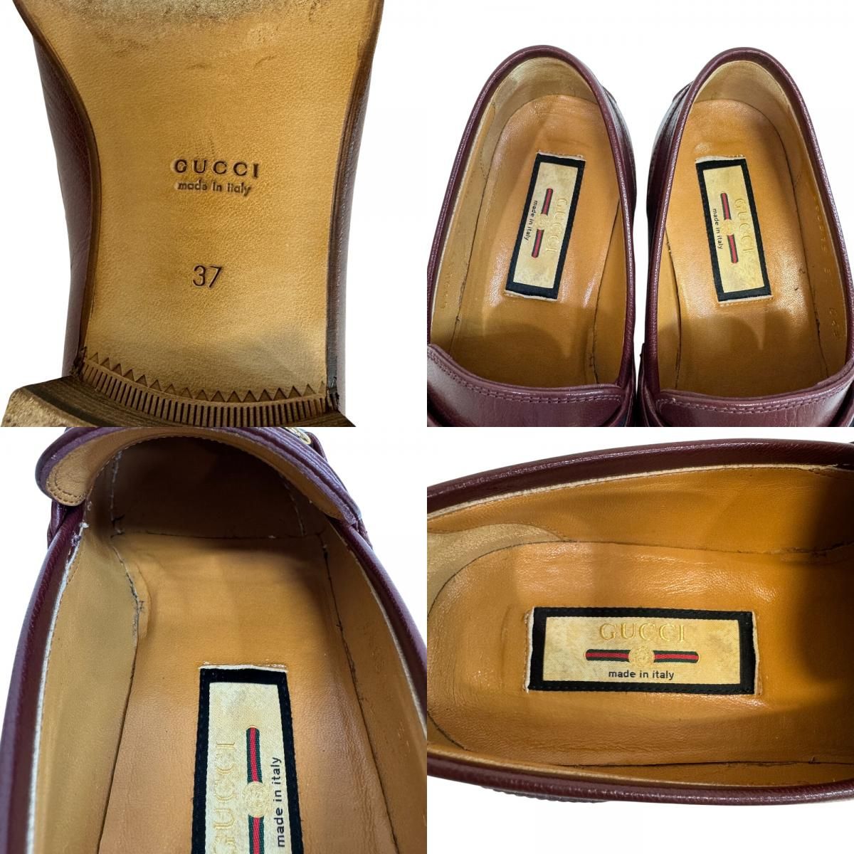 Gucci Horsebit Loafers Leather Red Wine — view 8