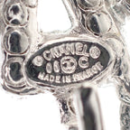 Chanel Snow Star Brooch Metal Silver