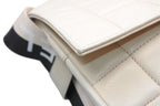 Chanel Choco Bar Shoulder Bag CC Logo Lambskin Quilted Ivory Gold — view 7