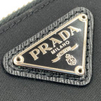 Prada Tessuto Nylon Zip Around Compact Wallet Black — view 6