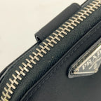 Prada Tessuto Nylon Zip Around Compact Wallet Black — view 2